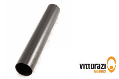 Carbon fiber pipe silencer 350 mm with Finishing tie