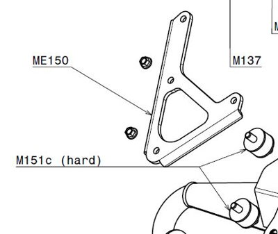 Exhaust support plate   (ME150)