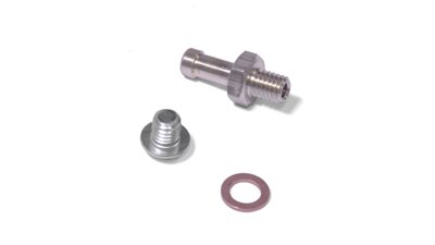 Brass junction, bolt 6 x 6 mm Tbei DIN 7380 and copper washer   (M024)