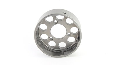 Aluminum toothed pulley with Bolts, manual start version
