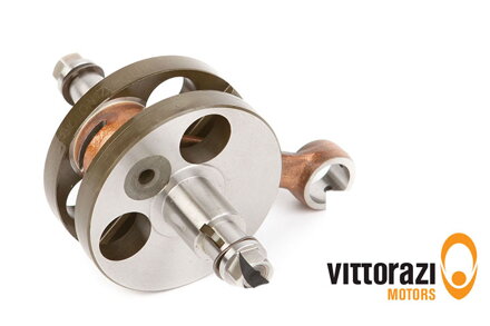 Crankshaft with push rod, Flywheel Nut 10 x 1.25 mm and Lock nut 10 x 1.25 mm 