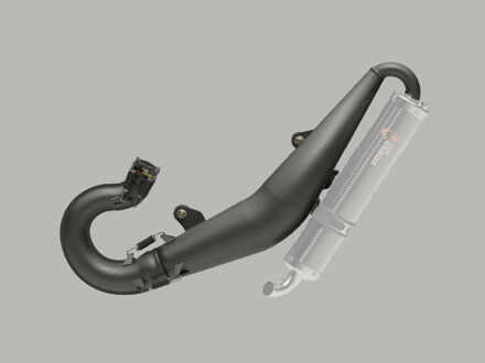 Exhaust black MY20, with plate, without silencer  (MY200)