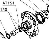 Copper washer O 8 x 14 mm DIN 7603A (Set of 5) (AT151.5)