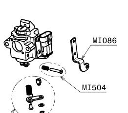 Inox bracket for throttle cable