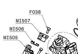 Aluminum injector holder with external rings and screw