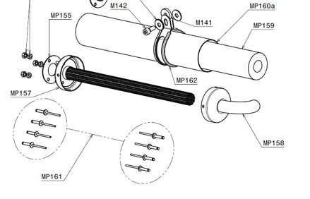 Carbon fiber pipe silencer 350 mm