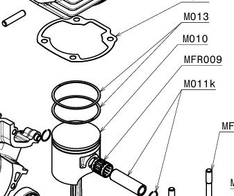 Piston complete O 66 mm SEL. D