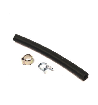 Pipe pressure 115 mm with Fixing clamp O 10,5 mm and Double wire spring (M095ak)