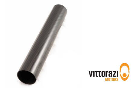Carbon fiber pipe silencer 350 mm with Finishing tie