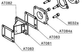 Reed valve gasket (Set of 4)   (AT083.4)