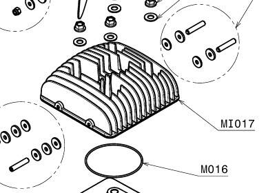 Cylinder head with CHT sensor preset and O-ring