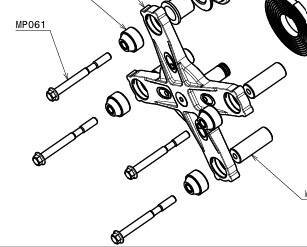 Dedicated bolt 6 x 63 mm Tef DIN6921 (Set of 4) (MP061)