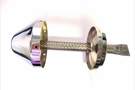 Chromed silencer cap with O-ring 91,67 x 3,53 mm