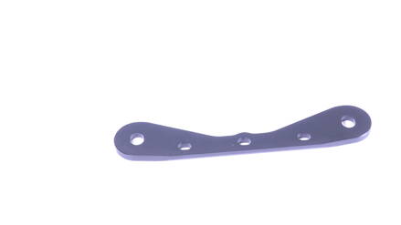 Exhaust support plate in Ergal, black