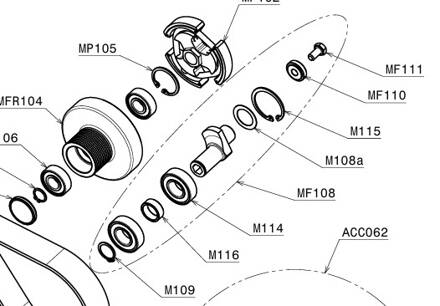Eccentric assembled with Bearings