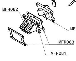 Reed valve Factory-R complete with Gaskets (Internal pulse circuit) (MFR081)