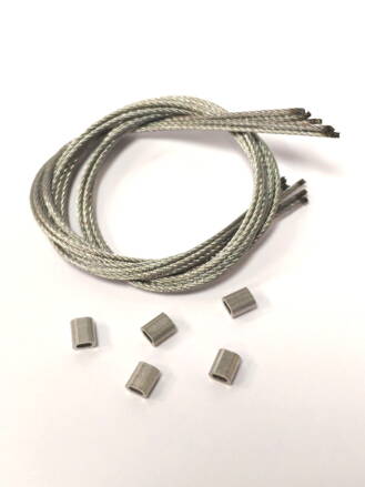 Security cable 45 cm with Aluminum clamp  (Set of 5) (MP141.5)