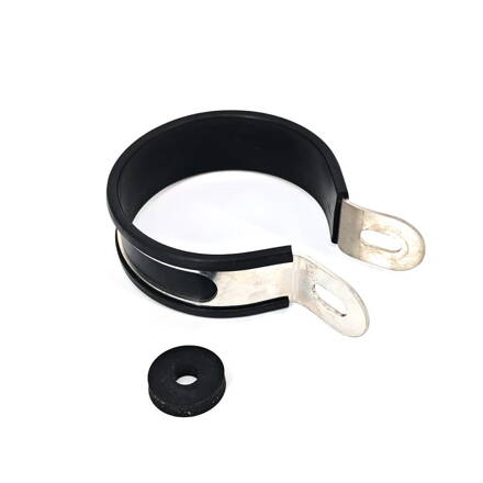 Silencer steel bracket for ALUMINUM pipe with Rubber spacer (MP162a)